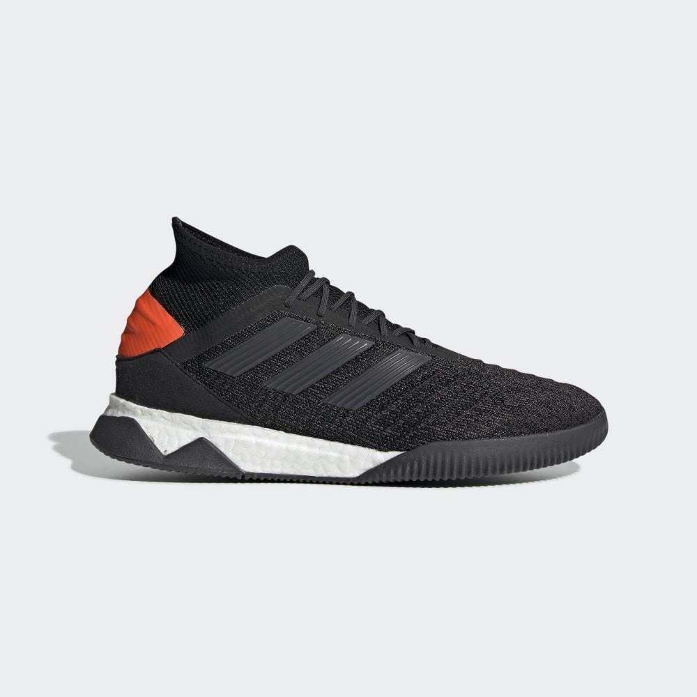 Adidasi Fotbal Adidas Predator 19.1 Barbati Romania - Negrii/Portocalii F35621